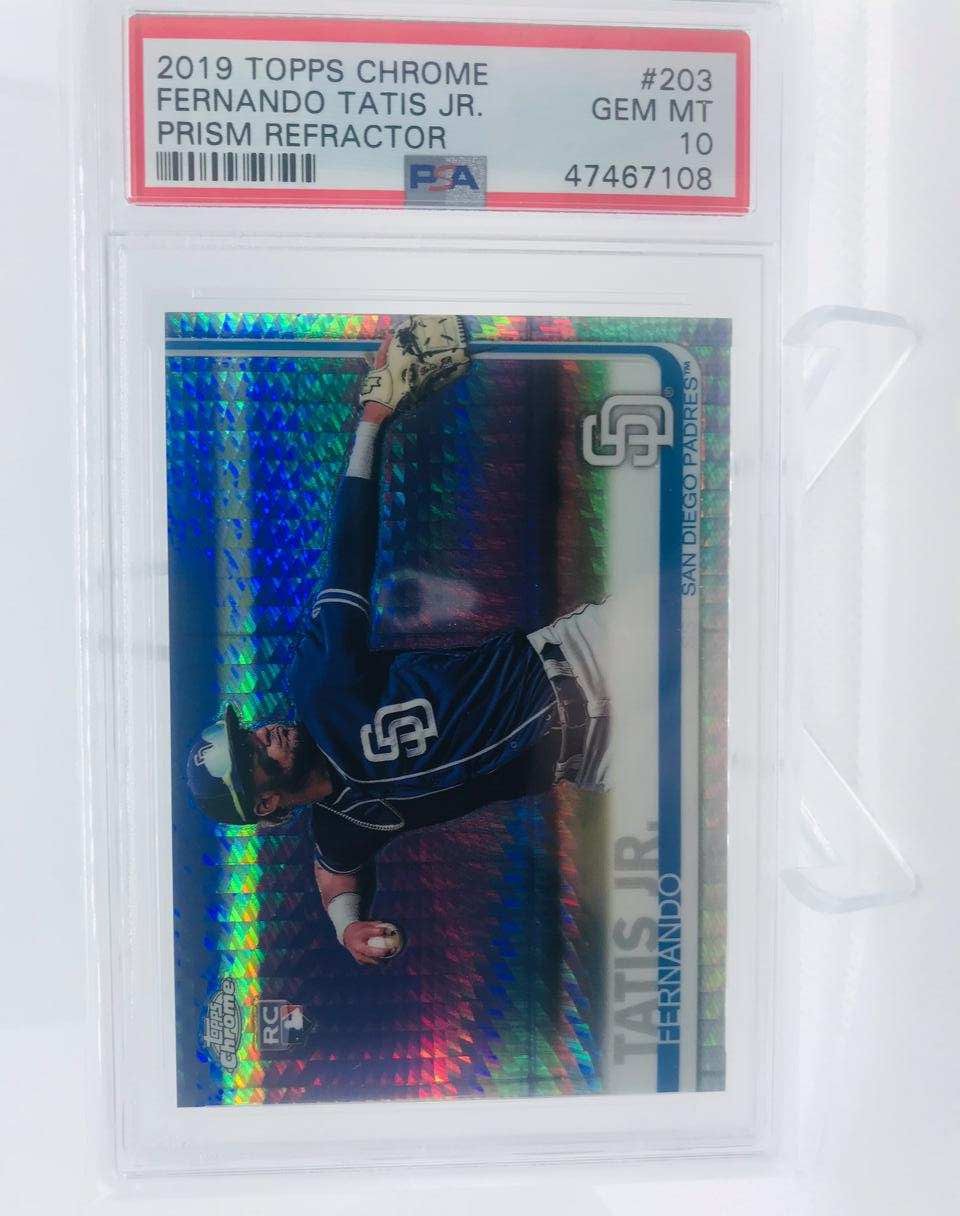 2019 Topps Chrome Fernando Tatis Jr. Prism Refractor #203 RC PSA 10  