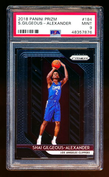 Shai Gilgeous Alexander 2018-19 Panini Prizm Rookie RC PSA 9 MINT (76)