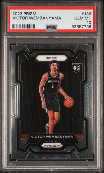 2023 Prizm VICTOR WEMBANYAMA Rookie Card RC #136 PSA 10 Gem Mint