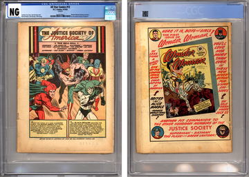 ALL-STAR COMICS #12 CGC -NG- JSA *WONDER WOMAN #1 FULL PG AD* -COVERLESS- 1942