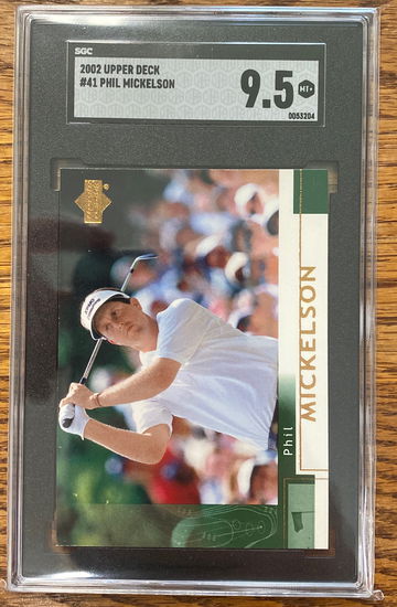 2002 Upper Deck Phil Mickelson RC SGC 9.5 Mint+