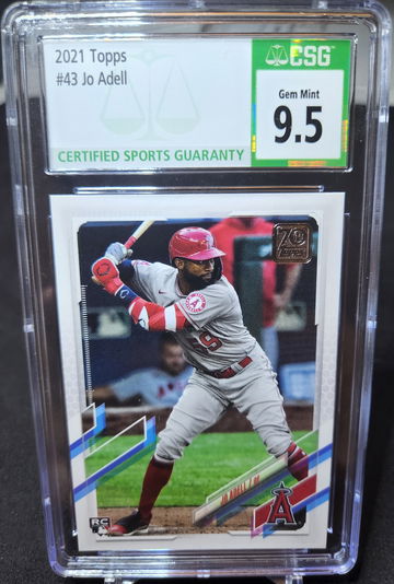 2021 Topps Jo Adell #43 Rookie RC Gem Mint CSG 9.5 Los Angeles Angels