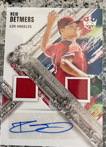 2022 Panini Diamond Kings Reid Detmers DK Materials Auto, Patch RC