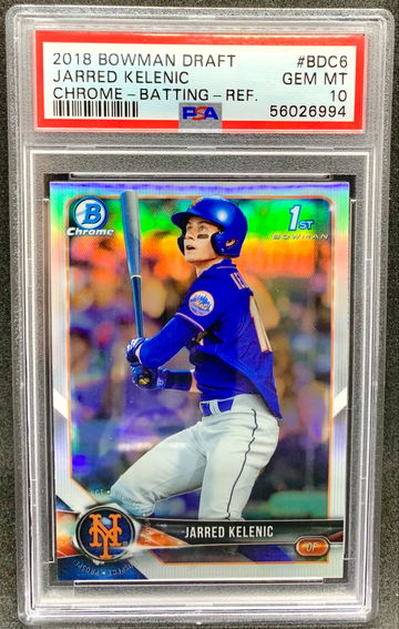 2018 Bowman Draft Chrome JARRED KELENIC Batting Refractor Gem Mint PSA 10
