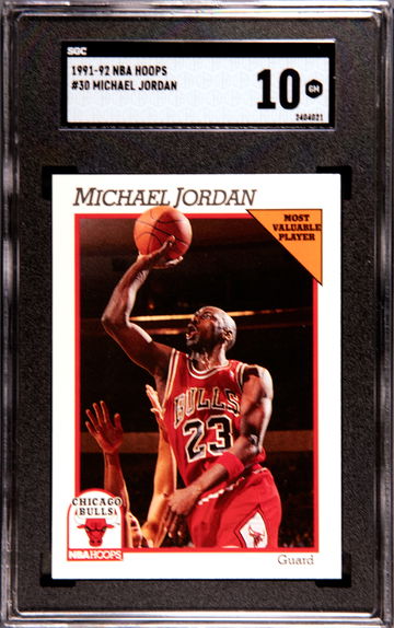 1991-92 Hoops #30 Michael Jordan SGC 10