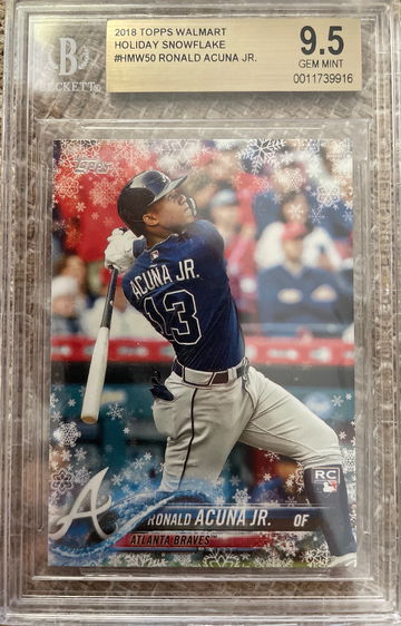 2018 Topps Walmart Holiday Snowflake Ronald Acuna Jr 