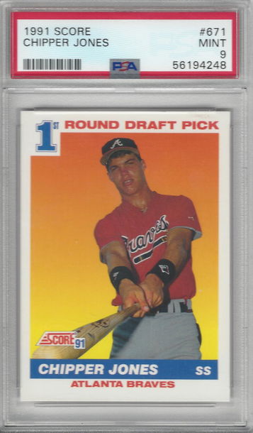 1991 Score Chipper Jones #671 PSA 9