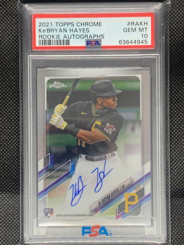 2021 Topps Chrome Ke'Bryan Hayes Rookie Auto PSA 10 Gem Mint