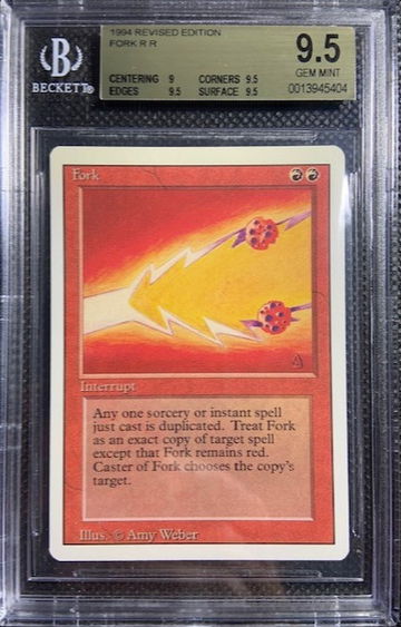 1994 MTG Magic The Gathering Revised Edition Fork R R BGS 9.5 Gem Mint Pop 32