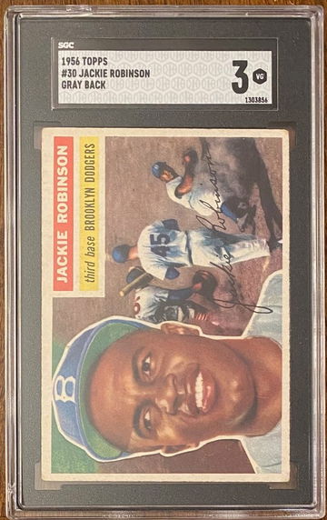 Jackie Robinson - 1956 Topps Gray Back - SGC 3