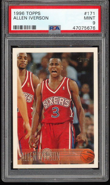 1996-97 Topps Allen Iverson Rookie #171 PSA 9 
