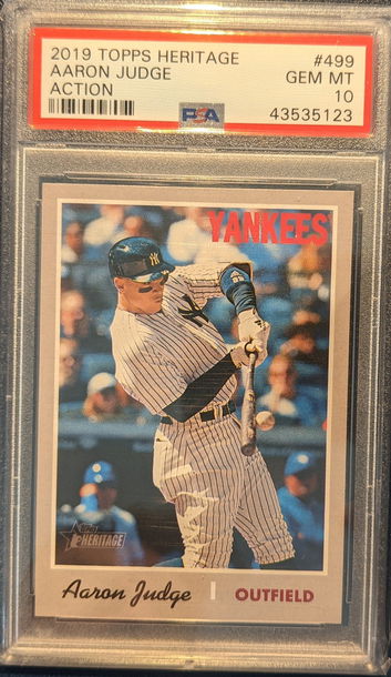 2019 Topps Heritage Aaron Judge PSA 10