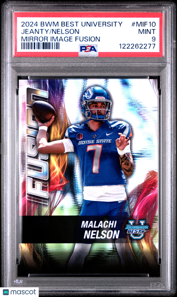 2024 Bowman Best University Mirror Image Fusion Nelson Jeanty #MIF10 PSA 9