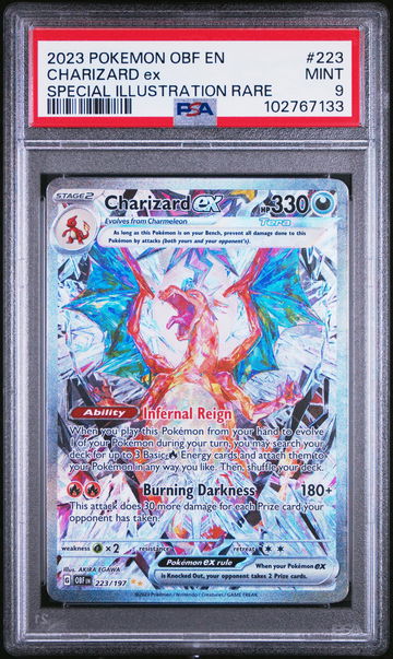2023 Pokemon Scarlet and Violet Obsidian Flames Special Illustration Rare Charizard Ex #223 PSA 9