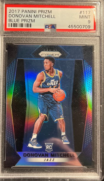 2017 Donovan Mitchell Blue Prizm 40/199 PSA 9