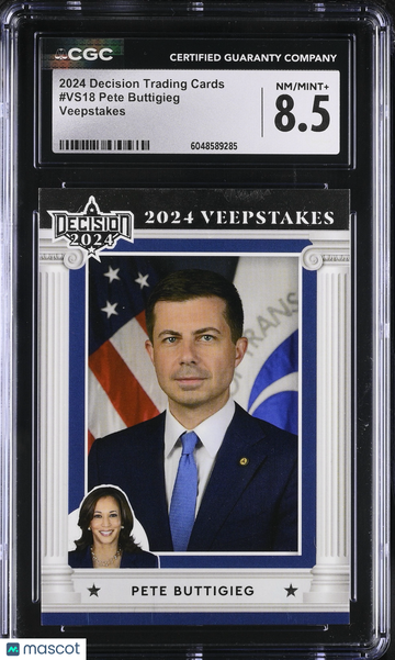 2024 Decision Trading Cards Pete Buttigieg #VS18 Veepstakes CGC 8.5