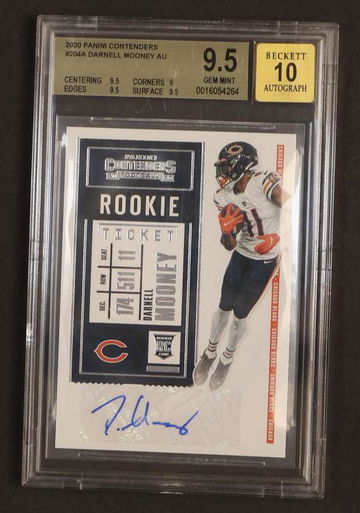2020 Panini Contenders Rookie Ticket Darnell Mooney #204 RC Auto BGS 9.5 Auto 10