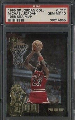 1995 Upper Deck UD SP Collection 1988 NBA MVP JC17 Michael Jordan Chicago Bulls PSA 10 Gem Mint