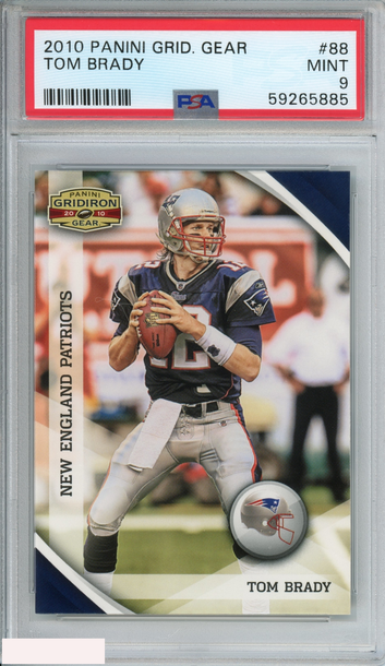 2010 PANINI GRIDIRON GEAR TOM BRADY #88 NEW ENGLAND PATRIOTS PSA 9 MINT