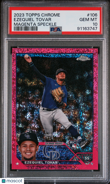 2023 Topps Chrome Ezequiel Tovar #106 Magenta Speckle PSA 10