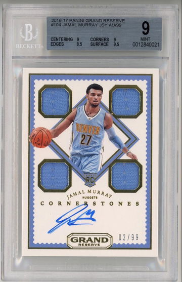 2016 Grand Reserve Cornerstones JAMAL MURRAY RPA /99 BGS 9 (POP 10)