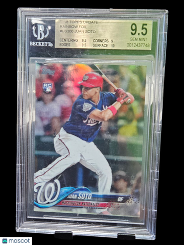 2018 Topps Update Rainbow Foil Juan Soto #US300 BGS 9.5