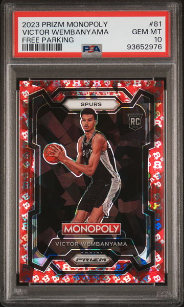 2023 Panini Prizm Monopoly Free Parking Victor Wembanyama #81 PSA 10