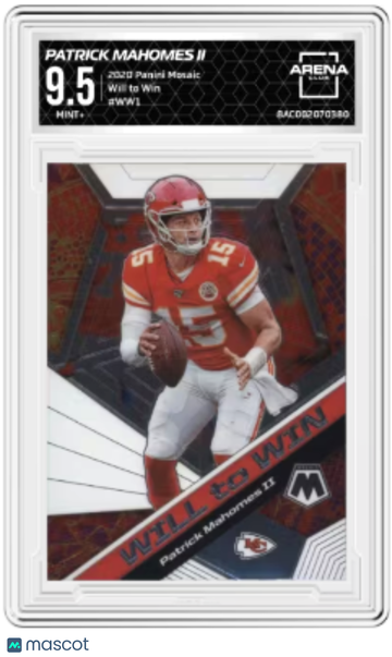 2020 Panini Mosaic Will to Win Patrick Mahomes II #WW1 Arena Club 9.5