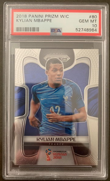 2018 Panini Prizm Kylian Mbappe Rookie RC PSA 10