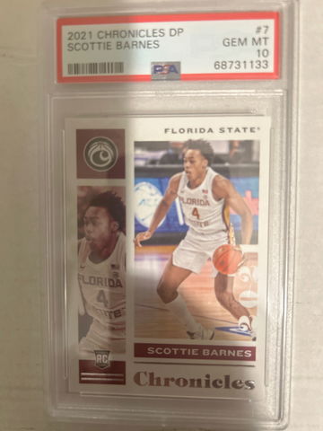 2021 Chronicles DP #7 Scottie Barnes RC PSA 10