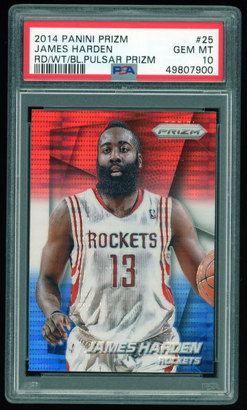 2014 Prizm James Harden RWB Pulsar PSA 10