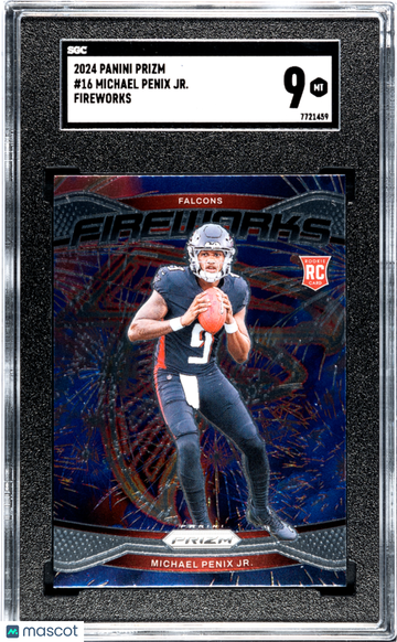 2024 Panini Prizm Michael Penix JR. #16 Fireworks SGC 9