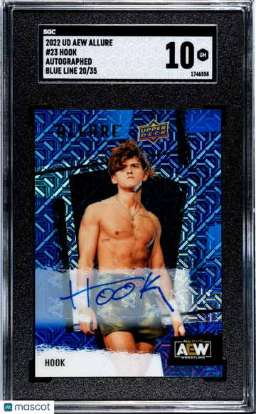 2022 Upper Deck Aew Allure Hook #23 Autograph Blue Line SGC 10