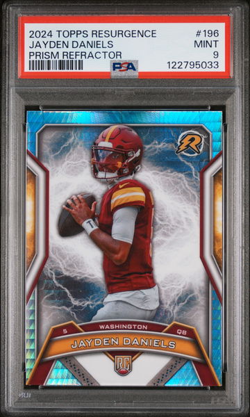 2024 Topps Resurgence Prism Refractor Jayden Daniels #196 RC PSA 9