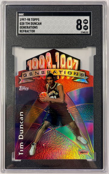 1997-98 Topps Tim Duncan Generations Refractor G28 SGC 8