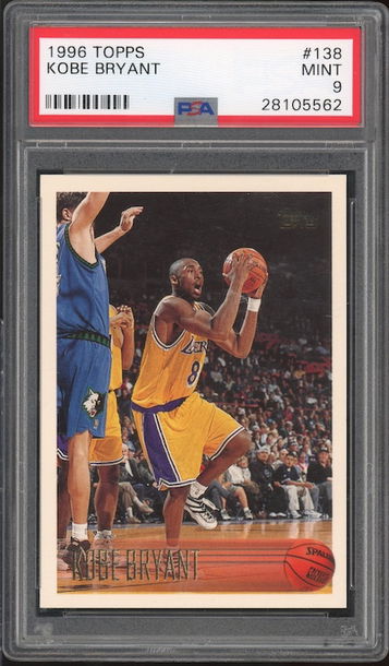 1996 topps Kobe Bryant psa 9 