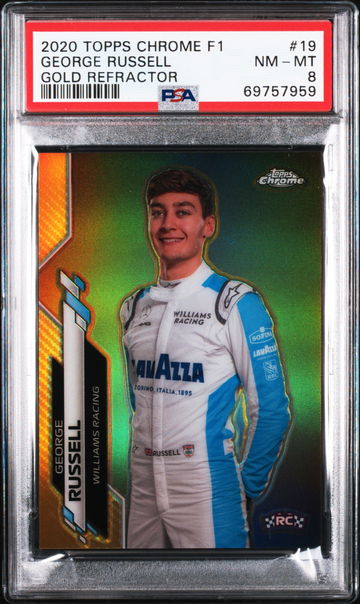 2020 Topps Chrome Formula 1 F1 George Russell Gold Refractor /50 Rookie RC
