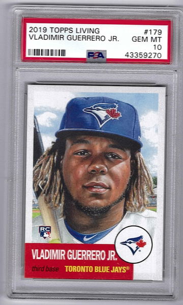 Vladimir Guerrero Jr Topps living set rookie psa 10