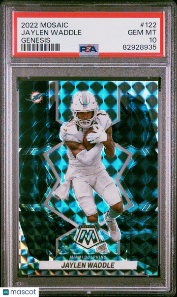 2022 Panini Mosaic Jaylen Waddle #122 PSA 10
