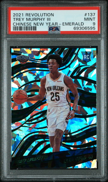 2021 Panini Revolution CNY Emerald Trey Murphy III #137 RC 01/88 PSA 9