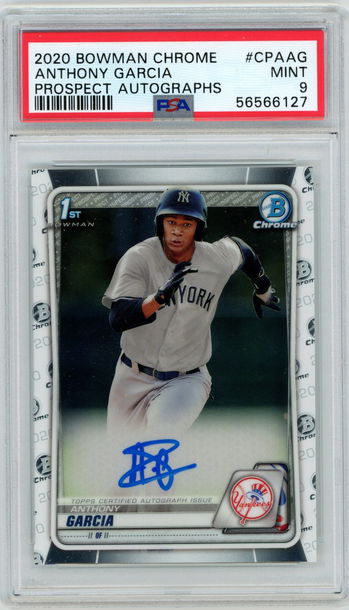 2020 BOWMAN CHROME ANTHONY GARCIA PROSPECT AUTO PSA 9