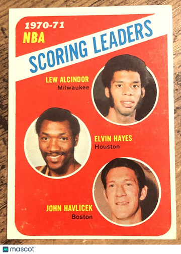 1970-71 Topps Lew Alcindor Elvin Hayes John Havlicek #138 Good Cond. VINTAGE