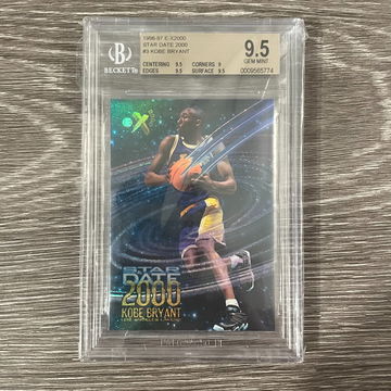 1996 E-X2000 Star Date Kobe Bryant Bgs 9.5 Gem Mint 