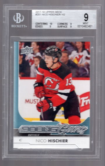 Nico Hischier 2017-18 Upper Deck Young Guns RC