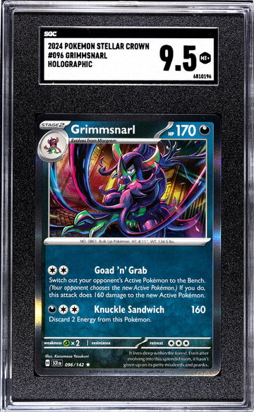 2024 Pokemon #096/142 Grimmsnarl Stellar Crown SGC 9.5