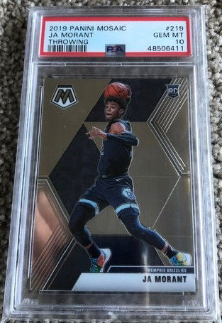 2019-20 Panini Mosaic Ja Morant #219 PSA 10 Gem Mint Throwing Variation Rookie Card RC