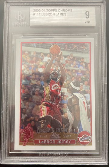 2003-04 LeBron James Topps Chrome BGS 9 w/10 (Check out the subs)