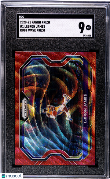 2020 Panini Prizm LeBron James #1 Ruby Wave SGC 9