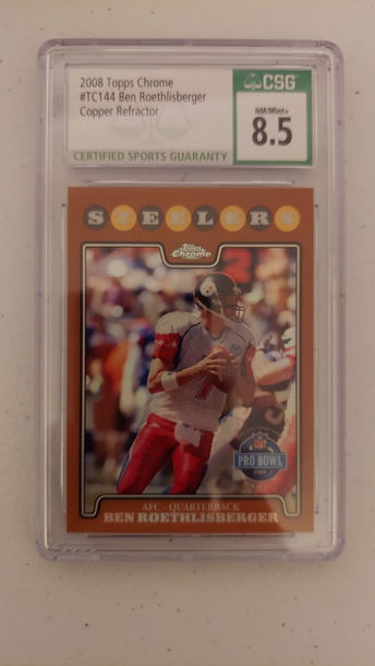 2008 Topps Chrome #TC144 Ben Roethlisberger 125/425 CSG 8.5 NM/Mint +