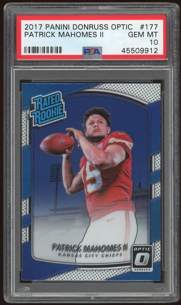 Patrick Mahomes 2017 Donruss Optic #177 PSA 10 (45509912)